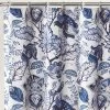 Cynthia Jacobean Shower Curtain Blue - Lush Décor