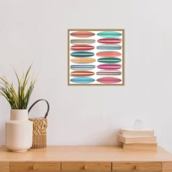 16" X 16" Surfboard Pattern By Edward M Fielding Framed Canvas Wall Art - Amanti Art -Home Series Shop GUEST 460b6b34 0d59 43f3 a8bf 92ac404f5b5d