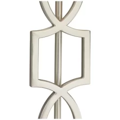 360 Lighting Evan Modern Table Lamps 28 1/2" Tall Set Of 2 Brushed Nickel With USB Charging Port White Rectangular Shade For Bedroom Living Room House -Home Series Shop GUEST 4726fb75 f3c0 4ce2 8d19 088330a59566