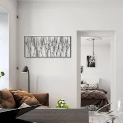 LuxenHome Black Abstract Trees Rectangular Metal Wall Decor -Home Series Shop GUEST 4808a6ce 1485 49ac a1f6 a0c507b4b06d