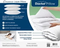 Dr Pillow Dreamzie Adjustable Therapeutic 2 PACK Pillow -Home Series Shop GUEST 483404d4 922c 41b2 a442 b65b9867f757