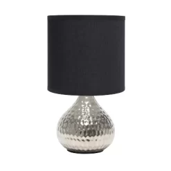 Hammered Drip Mini Table Lamp With Fabric Shade - Simple Designs -Home Series Shop GUEST 48590e99 b317 46f2 a2de b23e76f1210d