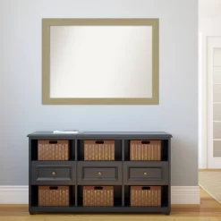 42" X 31" Non-Beveled Mosaic Bathroom Wall Mirror Gold - Amanti Art 11 42" X 31" Non-Beveled Mosaic Bathroom Wall Mirror Gold - Amanti Art -Home Series Shop GUEST 490add34 a2fe 41b1 990f 1ae592b1a21c