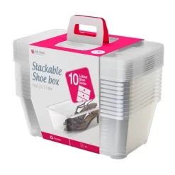 Life Story 5.7 L Clear Shoe & Closet Storage Box Stacking Container -Home Series Shop GUEST 49378071 a4ba 473b a0bd 92671fa95a2a