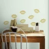 Lip Peel And Stick Wall Decal With Glitter Gold - RoomMates