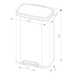 45L Rectangular Step Trash Can - Brightroom™ -Home Series Shop GUEST 4a2ac669 6c4c 4843 a3d3 992611e508bc
