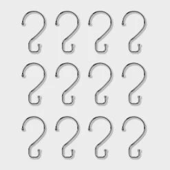 S Hook Without Roller Ball Shower Curtain Rings Chrome - Made By Design™ -Home Series Shop GUEST 4a41f164 71c9 40f9 bcc4 f7ccef98ba62