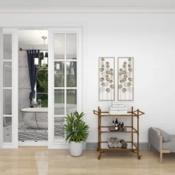 Metal Leaf Tall CutOut Wall Decor With Gold Frame Set Of 2 Gold - Olivia & May -Home Series Shop GUEST 4d23eb49 be2f 4d47 98a2 e8420a724a75