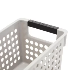 Farmlyn Creek 4 Pack Gray Plastic Storage Baskets Bins With Handles For Shelves, Closet Organizer -Home Series Shop GUEST 4d9d34dd 8474 4c93 b5be 92b4b86f1c44