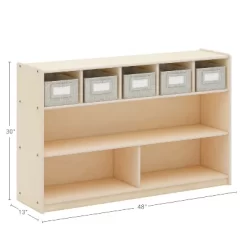 Guidecraft EdQ Shelves And 5 Bin Storage Unit - 30" -Home Series Shop GUEST 4da5b0b6 8d0e 40db 8110 2721886e80e0