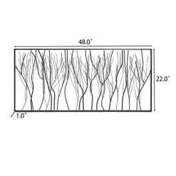 LuxenHome Black Abstract Trees Rectangular Metal Wall Decor -Home Series Shop GUEST 4de75954 c54f 451f adde b3ad14775ca3