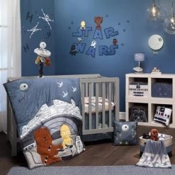 Lambs & Ivy Star Wars Logo Wall Decals W/ Yoda/R2D2/Darth Vader And More - Blue -Home Series Shop GUEST 4ed4a184 104f 43de b52c f23c0668d0b9