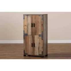 4 Door Cyrille Wood Shoe Cabinet Brown - Baxton Studio -Home Series Shop GUEST 4ef12423 ca33 49a7 bc19 d0758db6fc88