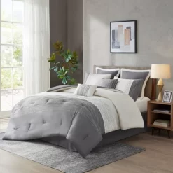 8pc Wilona Embroidered Comforter Set Gray - 510 Design -Home Series Shop GUEST 5035fc7d 1fc1 4269 8b46 e3479817f34c