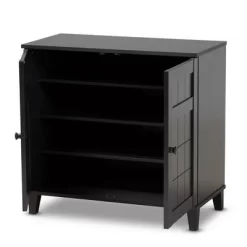Shelf Wood Shoe Storage Cabinet Glidden Finished Dark Gray - Baxton Studio -Home Series Shop GUEST 50e9519f 8a1b 4fb8 b0ff 246bfc89aed4