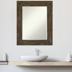 Amanti Art Fencepost Petite Bevel Wood Bathroom Wall Mirror -Home Series Shop GUEST 51bca8ac 33cc 4aed 8929 de5cf48f8d5d