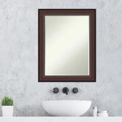 Amanti Art Harvard Walnut Petite Bevel Bathroom Wall Mirror 28.5 X 22.5 In. -Home Series Shop GUEST 53feb241 1dce 4b5d a926 bc965c209960