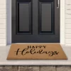 Northlight Natural Coir "Happy Holidays" Christmas Doormat 18" X 30"