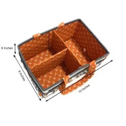 Bacati - Playful Fox Orange/Gray Storage Caddy -Home Series Shop GUEST 54219a4c 8a65 4682 8748 bf2e73d24ff6