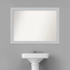 42" X 31" Non-Beveled Shiplap White Wood Bathroom Wall Mirror - Amanti Art -Home Series Shop GUEST 54d2bbbe 88d2 4374 a92a dd6e46a6a058