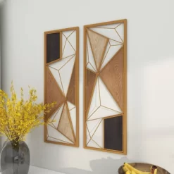 Modern Metal Abstract Wall Decor Set Of 2 Brown - CosmoLiving By Cosmopolitan -Home Series Shop GUEST 56c597cf 57ef 44bd 9d1f 886b1fff678b