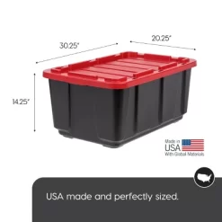 IRIS USA 27Gal/108qt Large Heavy-Duty Storage Plastic Bin Tote Container For Garage With Durable Lid -Home Series Shop GUEST 56ffb16e fd20 485d a47f b5e1344d6bc8