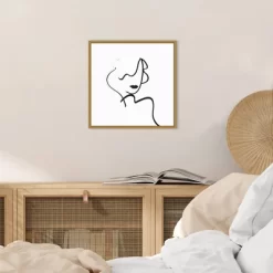 16" X 16" Muser I Woman By Isabelle Z Framed Canvas Wall Art Gold - Amanti Art -Home Series Shop GUEST 572a8775 9f70 4845 9cb7 9a160a57fb67