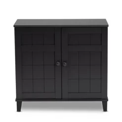 Shelf Wood Shoe Storage Cabinet Glidden Finished Dark Gray - Baxton Studio -Home Series Shop GUEST 58afff2e ddc6 4ce7 93c6 5782ee35bf16