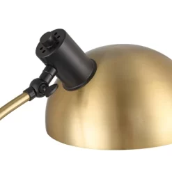 Possini Euro Design Modern Mid Century Desk Lamp 28 1/2" Tall Warm Gold Black With Dual USB Charging Ports For Bedroom Living Room Office Reading Home -Home Series Shop GUEST 58f41584 9c74 45ad ae71 fe524e285fa0