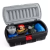 Rubbermaid 48 Gallon Black Action Packer Lockable Latch Indoor And Outdoor Storage Box Container For Home, Garage, Backyard, (Single)