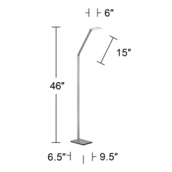 Possini Euro Design Bentley Modern Task Floor Lamp 61" Tall Silver LED Touch On Off Adjustable Head For Living Room Reading Bedroom Office House Home -Home Series Shop GUEST 5acd9afb cd48 46c0 b1f6 0ad88cb90cbe