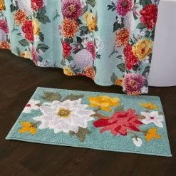 20"x30" Vern Yip Floral Bath Rug Teal - SKL Home