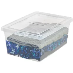 IRIS USA 12 Pack 17 Quart Plastic Storage Bin Tote Organizing Container, Clear -Home Series Shop GUEST 6175965f 9341 48a2 b74a a51abd5af330