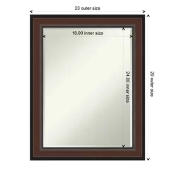 Amanti Art Harvard Walnut Petite Bevel Bathroom Wall Mirror 28.5 X 22.5 In. -Home Series Shop GUEST 62bde567 0f7e 4ea0 af8b c31e2359689d