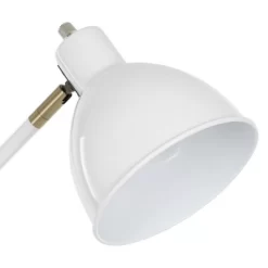 23" Mid-Century Adjustable Metal Desk Lamp With Power Outlet White - Cresswell Lighting -Home Series Shop GUEST 62e1e5c7 5375 478a b441 0f8869e59be6