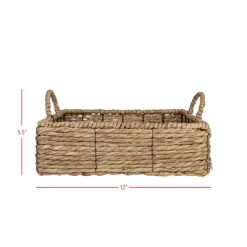 Brown Woven Seagrass & Metal Tray By Foreside Home & Garden -Home Series Shop GUEST 632561b8 be42 4428 82ef e3af895e6199