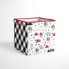 Bacati - Lumberjack Red/Black/Gray Boys Cotton Storage Box Small