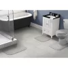 4pc Shaggy Nylon Washable Bathroom Rug Set Gray - Garland Rug