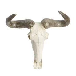 Polystone Cow Skull Wall Decor White - Olivia & May -Home Series Shop GUEST 6582451e a5f7 4fcf a57d 5b816bc35e76