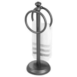 MDesign Metal Fingertip Towel Holder For Bath Vanity Countertop, 2 Pack -Home Series Shop GUEST 65f0cbe0 d7dc 406e 8c6d 790228a4fc3b