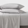 Queen Garment Washed Microfiber Solid Sheet Set Gray - Room Essentials™