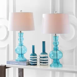 28.5" (Set Of 2) Genie Glass Table Lamps (Includes LED Light Bulb) - JONATHAN Y