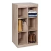 Honey-Can-Do 6 Compartment Divided Cube Cabinet Oak