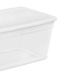 Sterilite 90 Quart Storage Box Container With Clear Base & White Lid -Home Series Shop GUEST 69486429 49fb 4696 8a90 077829a1f135