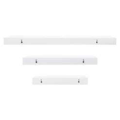 3pc Decorative Wall Ledge Shelf Set White - Nexxt