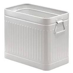 MDesign Metal Rectangle Trash Can Wastebasket, Garbage Bin, Handles -Home Series Shop GUEST 6c9e215d 8b9c 4a96 9a08 9163f4b7c998