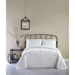 Medallion Quilt Sham Gray/White - Jessica Simpson