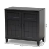 Shelf Wood Shoe Storage Cabinet Glidden Finished Dark Gray - Baxton Studio