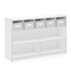 Guidecraft EdQ Shelves And 5 Bin Storage Unit - 30" -Home Series Shop GUEST 6df9742e 5ec1 4610 8473 7608c0ed09a0