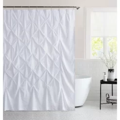 Sweet Home Collection - Hudson Pintuck Fabric Shower Curtain 72" X72"